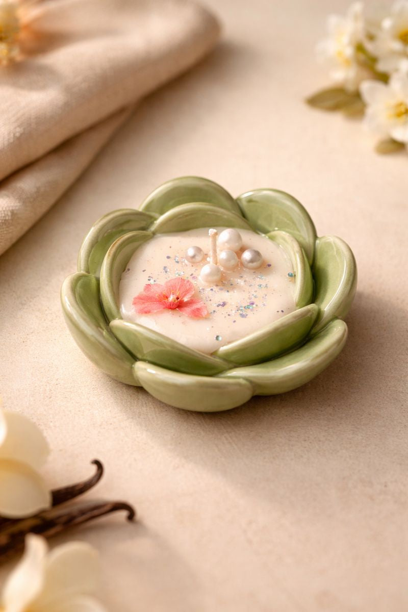 Ceramic  Aura Blossom Candle