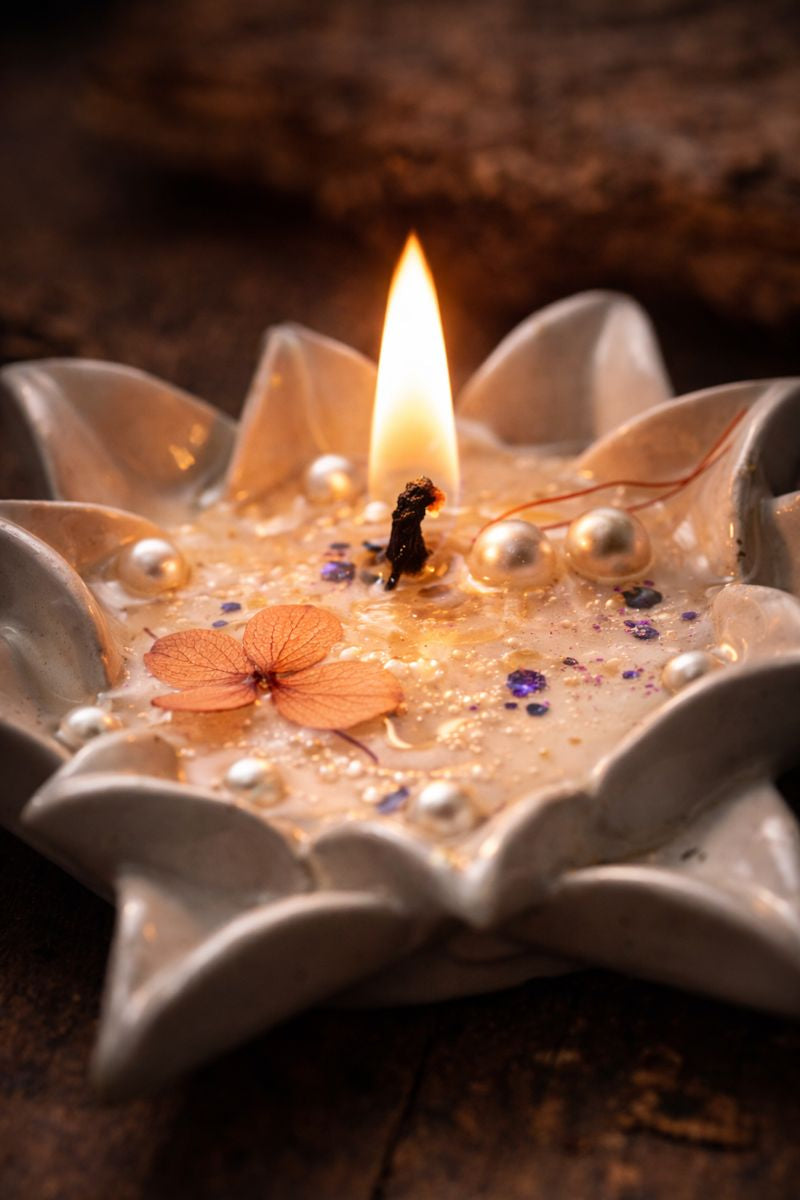 Ceramic  Aura Blossom Candle