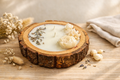 🌿Broomoon  Rustic Bloom Wooden Candle