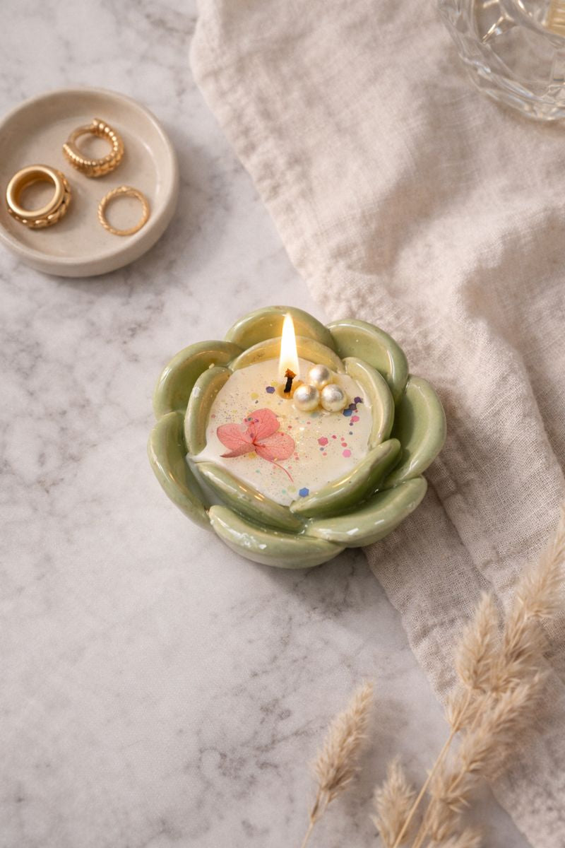 Ceramic  Aura Blossom Candle