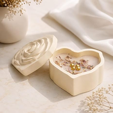 Broomoon Pearl Bloom Box Candle – Luxury Soy Wax Candle for Romantic Décor