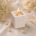 Broomoon Elegant Glow Aura Block Candle – Handmade Minimal Candle for Relaxing Spaces, Chic Décor & Premium Gift Giving