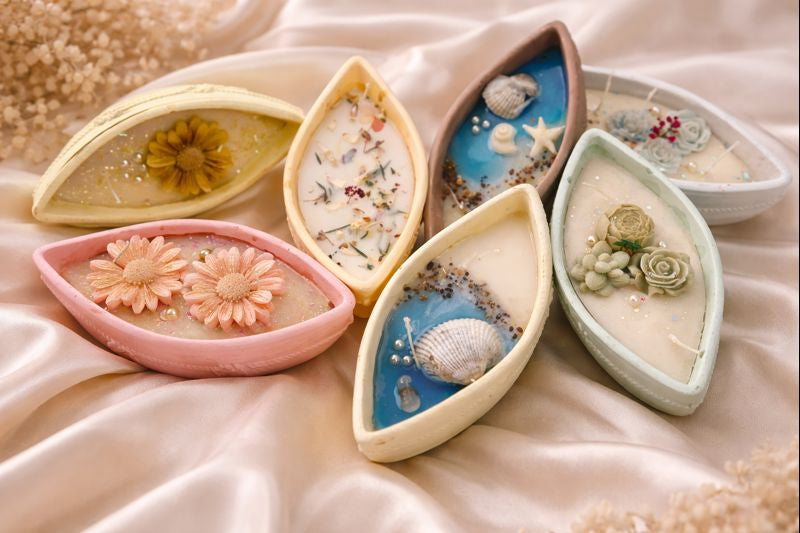 🌸Floral Boat concert Jar Candle