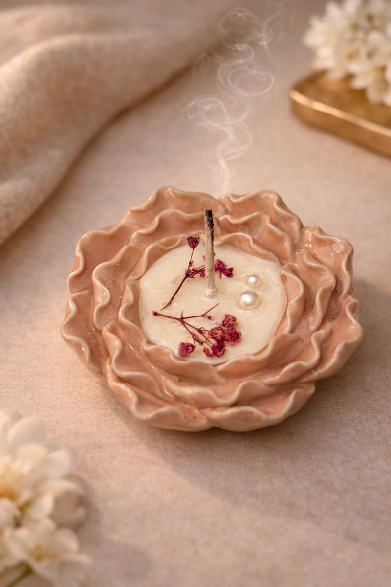 Ceramic  Aura Blossom Candle