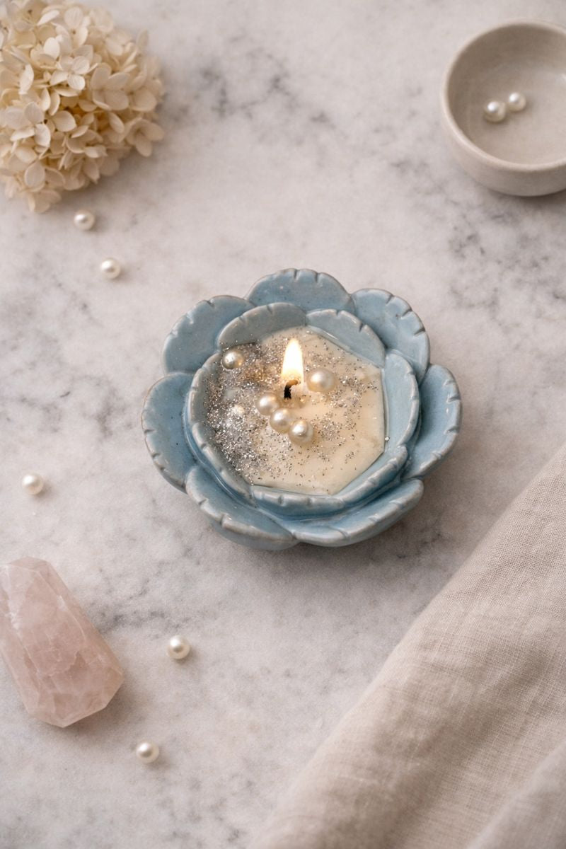 Ceramic  Aura Blossom Candle