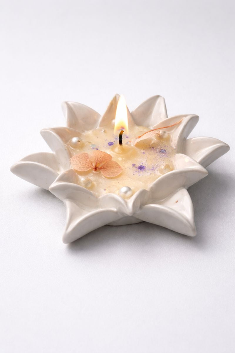 Ceramic  Aura Blossom Candle