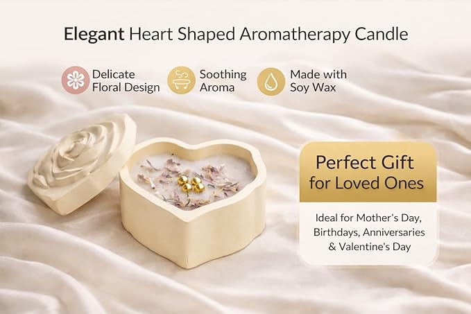 Broomoon Pearl Bloom Box Candle – Luxury Soy Wax Candle for Romantic Décor