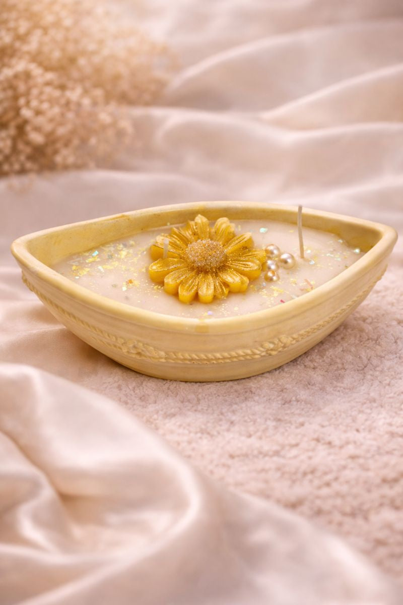 🌸Floral Boat concert Jar Candle