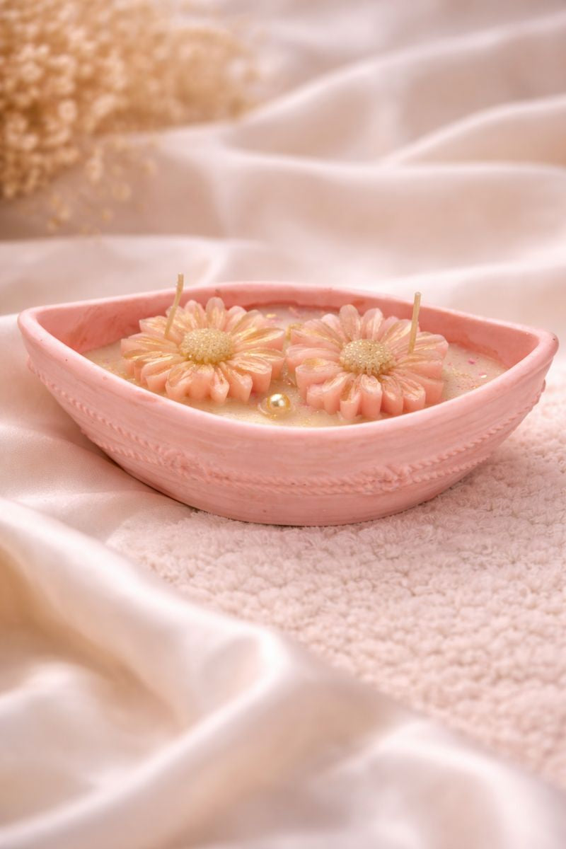 🌸Floral Boat concert Jar Candle