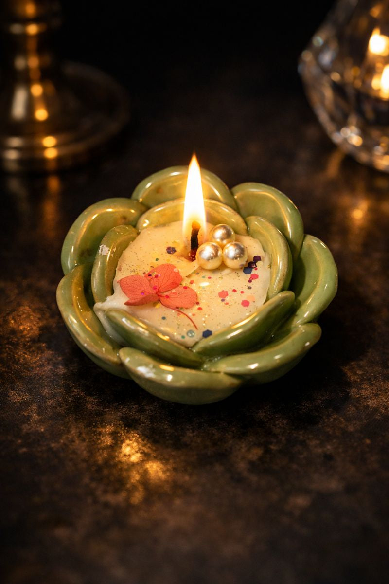 Ceramic  Aura Blossom Candle