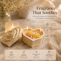 Broomoon Golden Bloom Box Candle – Handmade Soy Wax Decorative Candle for Home Décor & Elegant Gifting