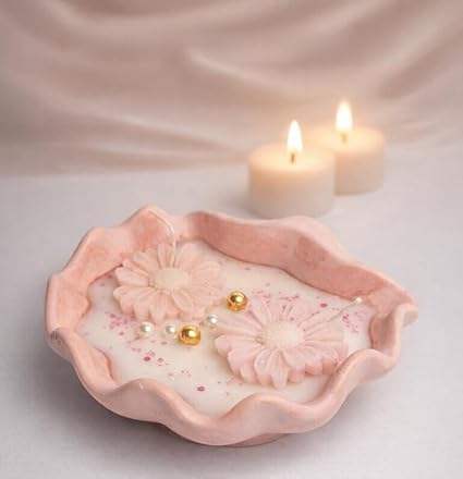 Broomoon Petal Bliss Candle – Premium Decorative Wax Bowl Candle
