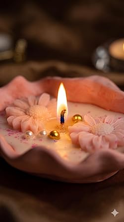 Broomoon Petal Bliss Candle – Premium Decorative Wax Bowl Candle