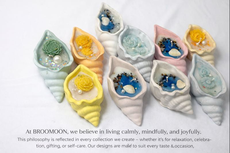 Ocean Bloom Shell Candle Collection