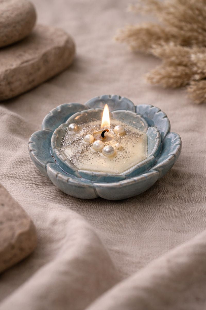 Ceramic  Aura Blossom Candle