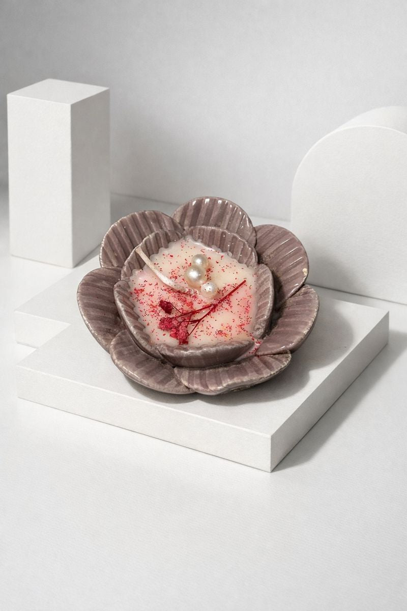 Ceramic  Aura Blossom Candle