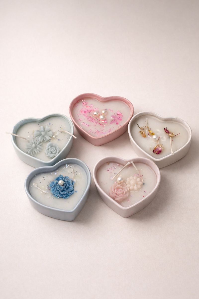 Handcrafted Heart Candle Collection