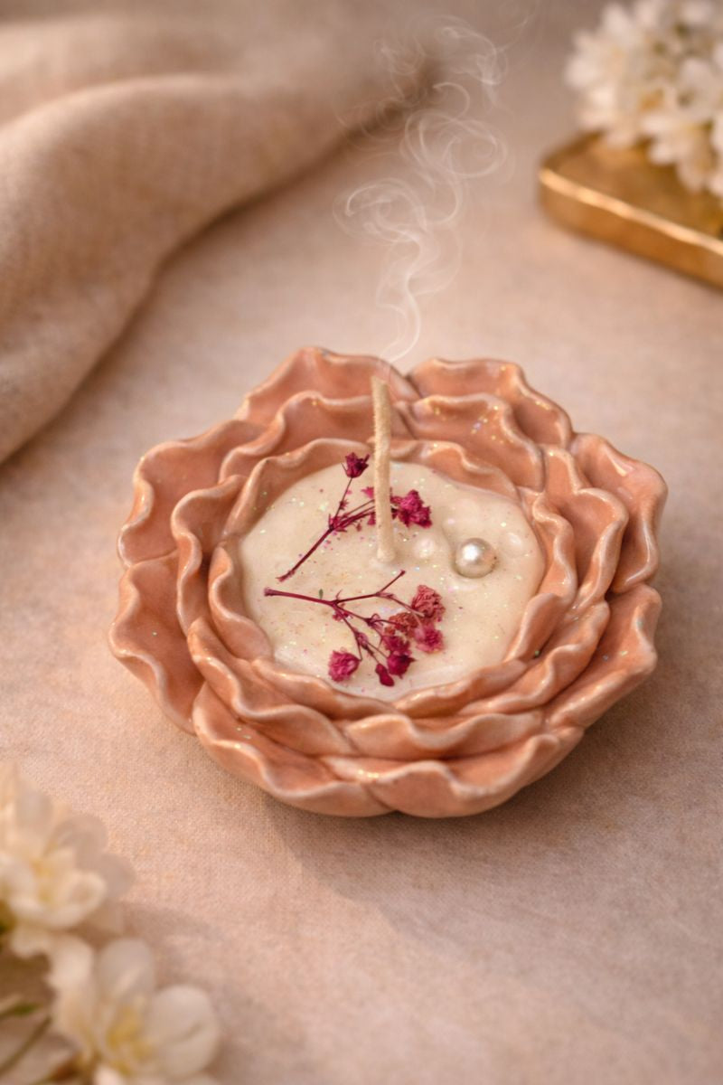 Ceramic  Aura Blossom Candle