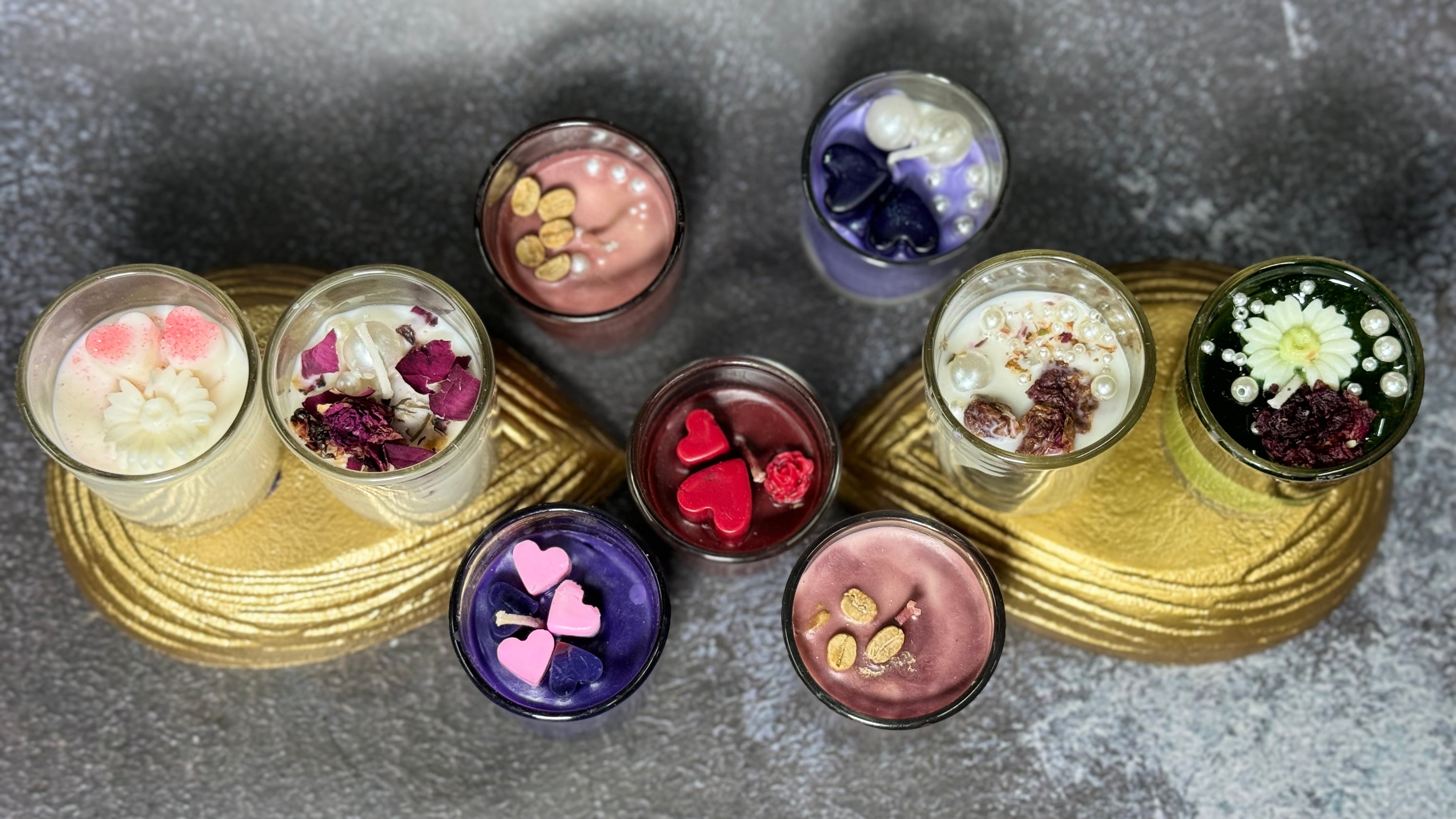 Luxury Mini Glass Jar Candles – Handcrafted Scented Decorative Votive Set