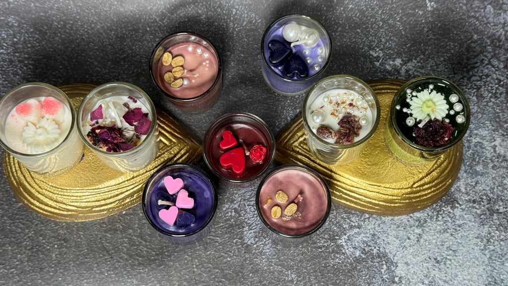 Luxury Mini Glass Jar Candles – Handcrafted Scented Decorative Votive Set