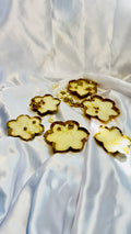 Luxury Flower Shaped Soy Wax Candles – Gold Rim Decorative Scented Candles for Home Décor & Gifting
