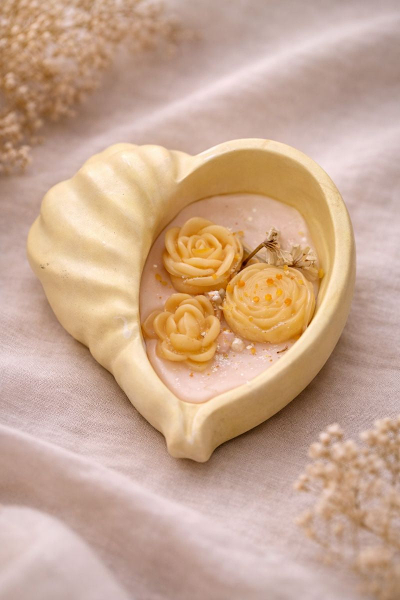 Seafoam Blossom Candle