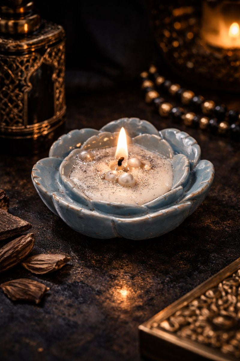 Ceramic  Aura Blossom Candle