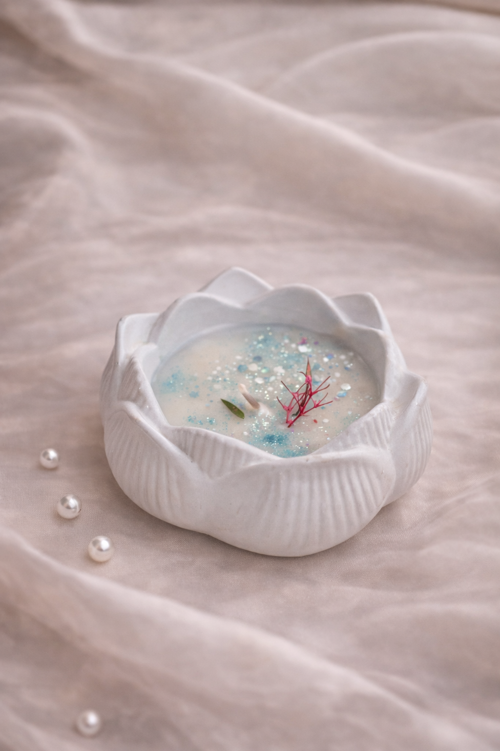 Broomoon Decorative Lotus Blossom Scented Candles