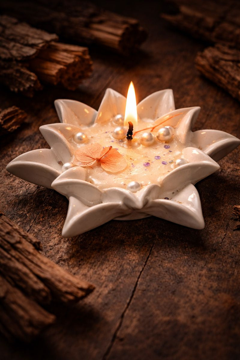 Ceramic  Aura Blossom Candle