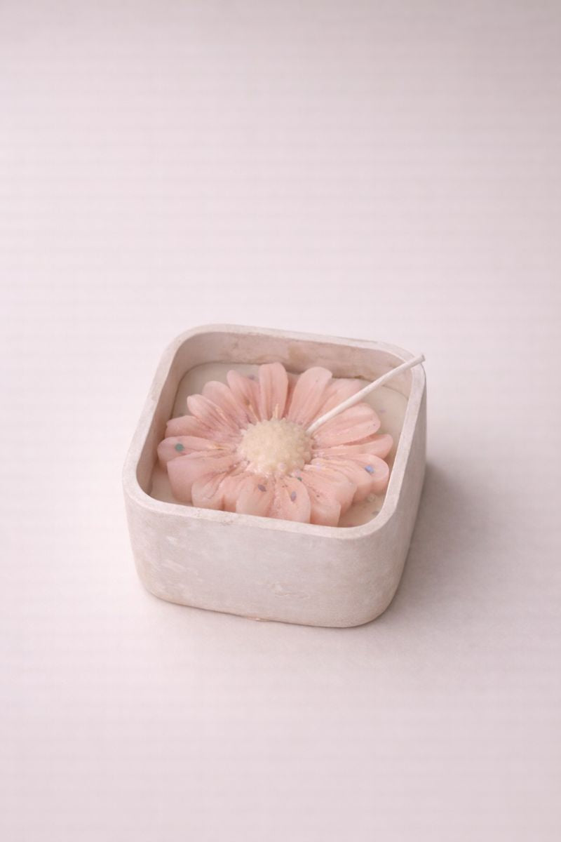 Floral Square Aroma Candle Concert Jar Candle