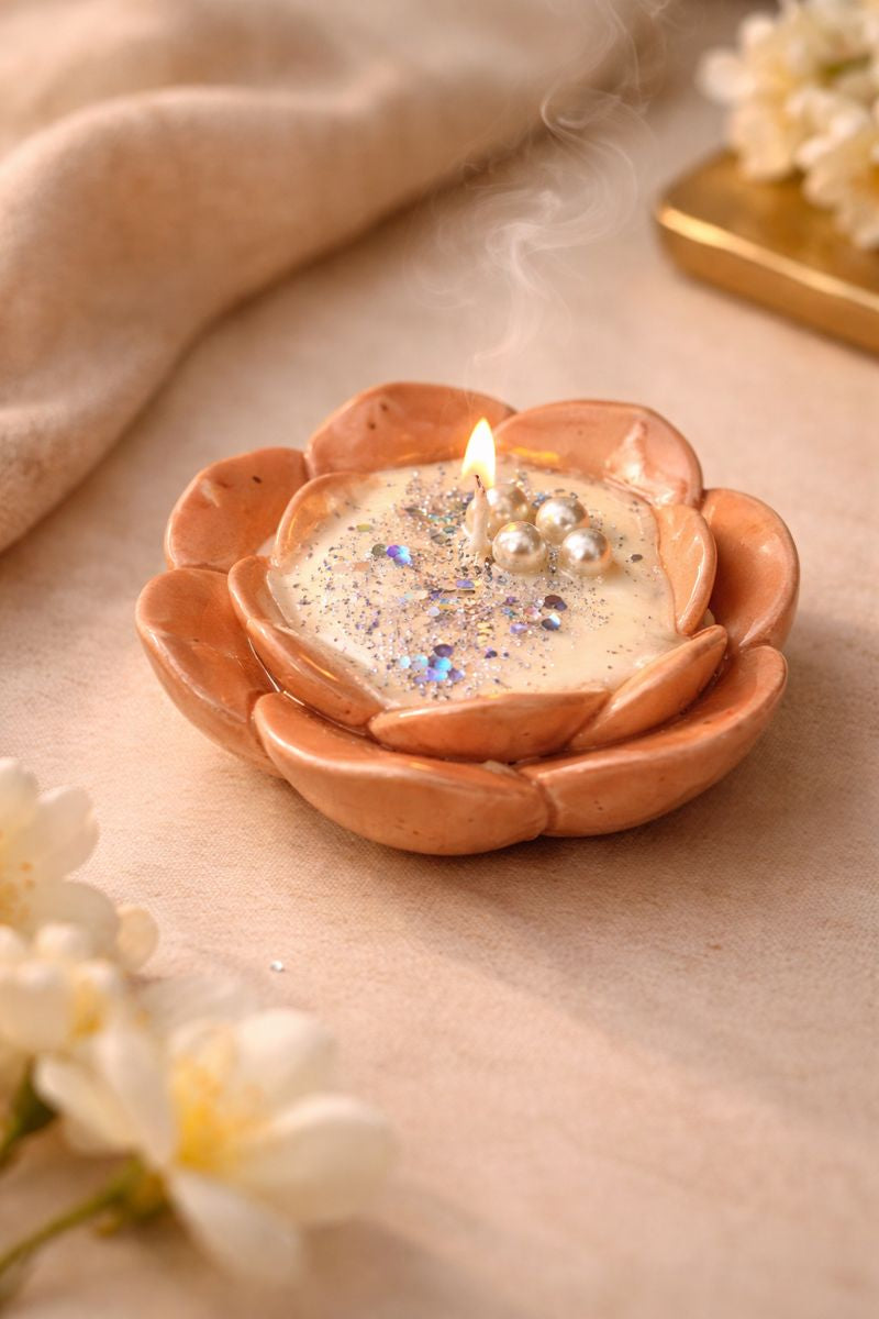 Ceramic  Aura Blossom Candle