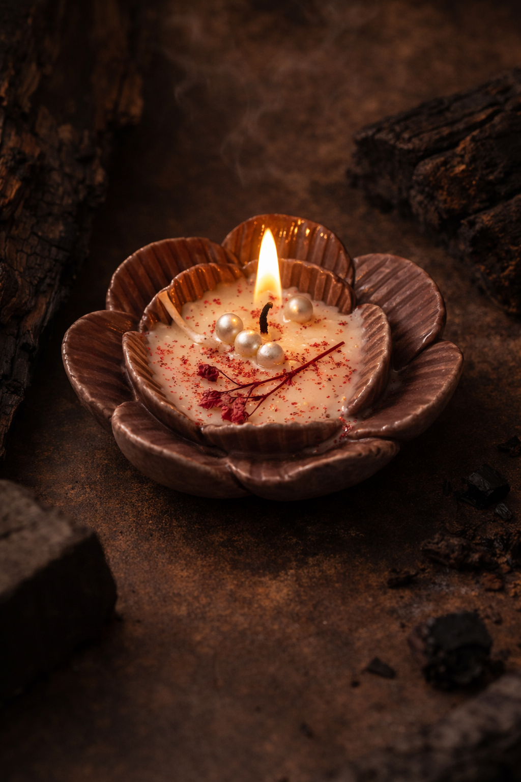 Ceramic  Aura Blossom Candle