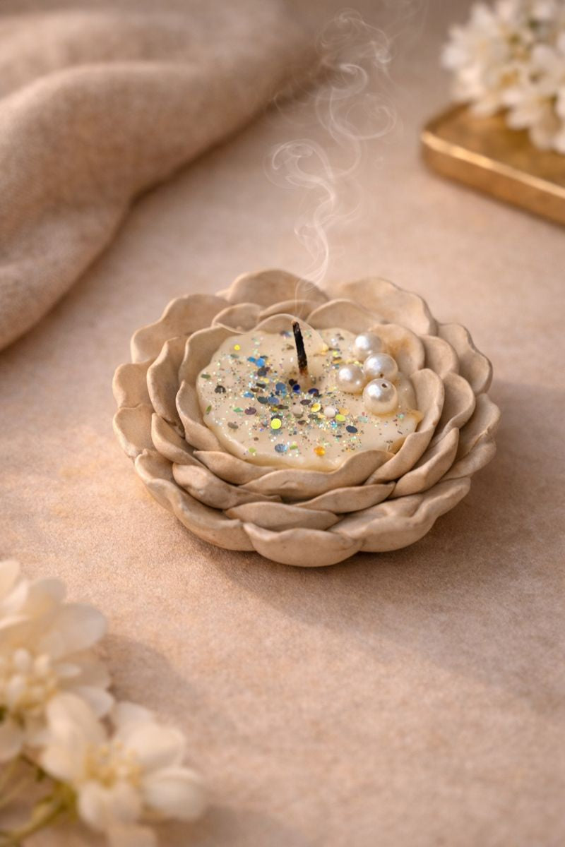Ceramic  Aura Blossom Candle