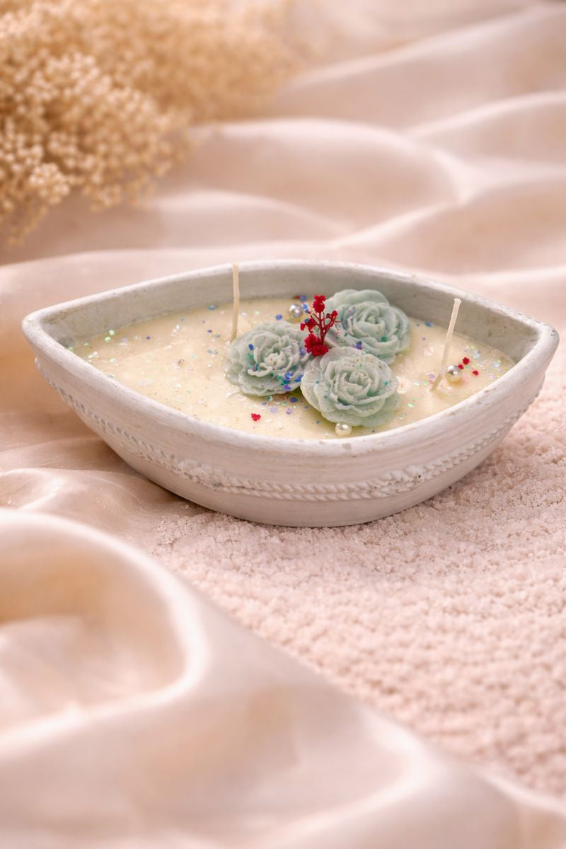🌸Floral Boat concert Jar Candle