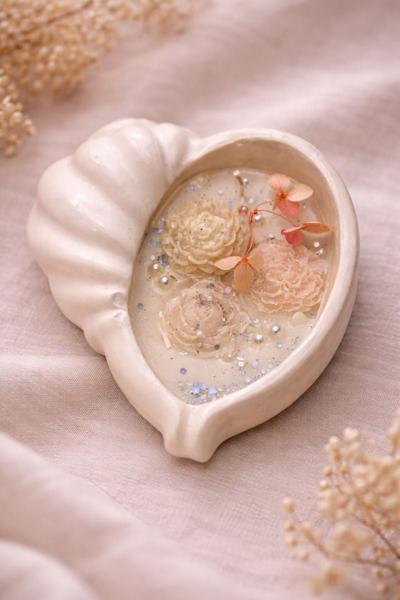 Seafoam Blossom Candle