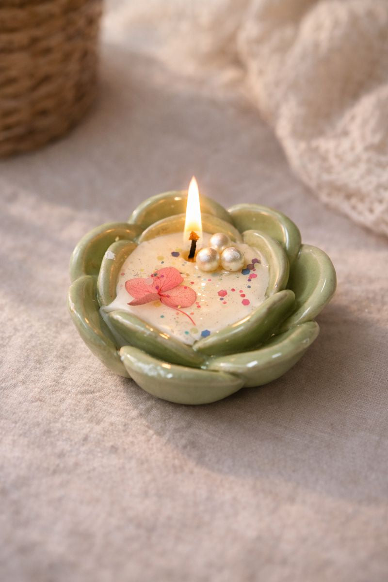 Ceramic  Aura Blossom Candle