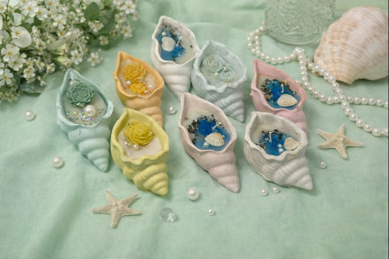 Ocean Bloom Shell Candle Collection