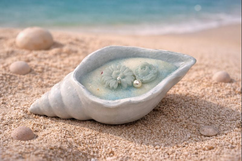 Ocean Bloom Shell Candle Collection